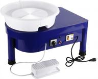 yaekoo electric pottery wheel - a 25cm, 350w diy clay ceramic forming machine with foot pedal and detachable abs basin (blue) logo