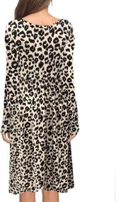 img 1 attached to 👗 AUSELILY Womens Pleated Leopard Dress: Stylish Clothing with Pockets