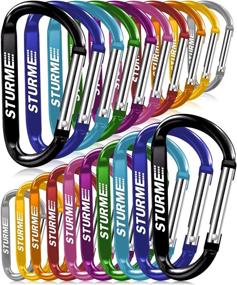 img 4 attached to Aluminum D Ring Shape Carabiner Keychain Hook 20 Pack, Clip For Keys And Accessories