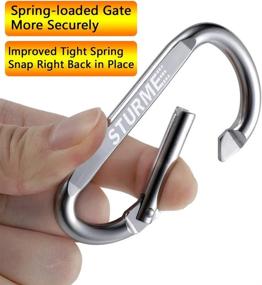 img 3 attached to Aluminum D Ring Shape Carabiner Keychain Hook 20 Pack, Clip For Keys And Accessories
