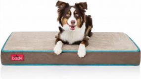 img 4 attached to Brindle 4-Inch Orthopedic Pet Bed With Waterproof Design, Memory Foam, And Joint Relief - Machine Washable Cover Included!