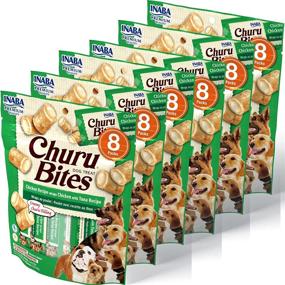 img 4 attached to Soft And Chewy Grain-Free INABA Churu Bites Dog Treats With Vitamin E And Chicken-Tuna Recipe - 48 Tubes Total (8 Per Pack)