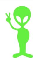 alien peace sign vinyl decal logo