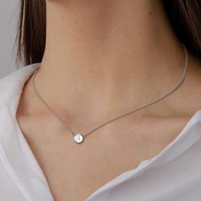 img 3 attached to 925 Sterling Silver Initial Necklace - Perfect Valentine'S Day Gift For Her!