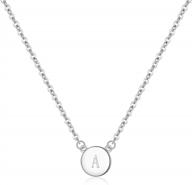 925 sterling silver initial necklace - perfect valentine's day gift for her! logo