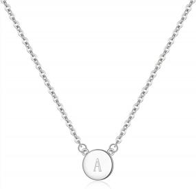 img 4 attached to 925 Sterling Silver Initial Necklace - Perfect Valentine'S Day Gift For Her!