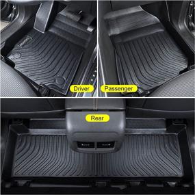 img 2 attached to 🚗 GMC Terrain/Chevrolet Equinox 2018-2022 Custom Fit Floor Mats – All Weather Full Coverage Waterproof TPE Rubber Front & Rear Car Floor Liners in Black