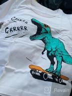 img 1 attached to JUNOAI Boys' Dinosaur Crewneck 🦕 T-Shirts - Top Quality Clothing for Toddlers review by Jerome Turner