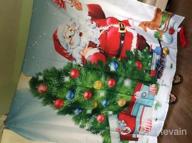 img 1 attached to LIVILAN Christmas Shower Curtain Santa Shower Curtain Snowman Shower Curtain Xmas Shower Curtain For Bathroom With 12 Hooks Santa Claus Winter Holiday Decoration, 72"X 72 review by Gucci Breeze