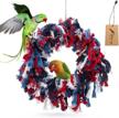 colorful and fun borangs bird toys for african grey cockatoos, conure parakeet quaker, and more: parrot shredding toys, hanging swings, snuggle rings and cotton grooming ropes - 12 inch size logo