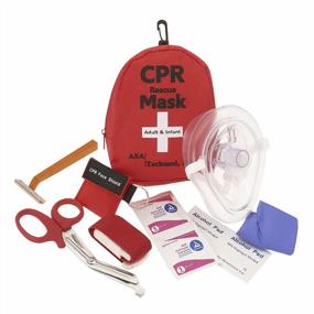 img 4 attached to ASA TECHMED Emergency First Aid Kit - CPR Rescue Mask, Pocket Resuscitator One Way Valve, Disposable Razor, EMT Trauma Shears, Tourniquet, Gloves, Antiseptic Wipes