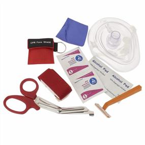 img 3 attached to ASA TECHMED Emergency First Aid Kit - CPR Rescue Mask, Pocket Resuscitator One Way Valve, Disposable Razor, EMT Trauma Shears, Tourniquet, Gloves, Antiseptic Wipes