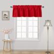 dwcn red blackout valance curtain - 52x14 inch rod pocket window treatment, 1 panel logo