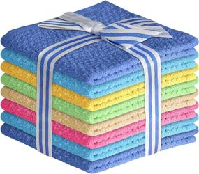 img 4 attached to Premium Quality 100% Cotton Washcloths, 8pc Set - Assorted Colors
