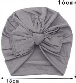 img 3 attached to 6-Pack Baby Turban Knot Hats: Cotton Head Wraps For Infants & Toddlers!