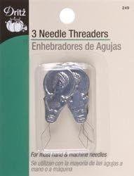 img 1 attached to Dritz Metal Needle Threaders 3-Pack: Hassle-Free Sewing Solutions