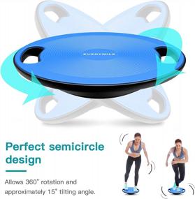 img 2 attached to Build Core Strength And Improve Balance With EVERYMILE Wobble Balance Board - Portable And Versatile Fitness Training Tool For Physical Therapy And Gym Workouts