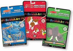 img 4 attached to Melissa & Doug On the Go Scratch Art Activity Books - Safari Animals, Animal Families, Vehicles: Boost Your SEO!