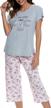 comfortable women's capri pajama sets with sleepwear tops by enjoynight logo