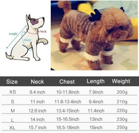 img 1 attached to 🐶 Cute Pet Dog Christmas Elk Costume Puppy Hoodie: RC GearPro Coral Velvet Fleece Apparel for Dogs and Cats