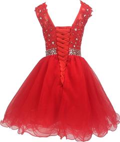 img 3 attached to 👗 Mamilove Beaded Applique Homecoming Cocktail Women's Clothing Dresses