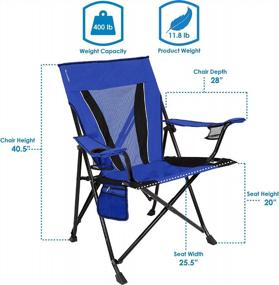 img 3 attached to Kijaro XXL Dual Lock 400Lbs Capacity Folding Camping Chair - Sports, Outdoor & Lawn Chair For Enjoying The Outdoors