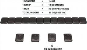 img 3 attached to ACCRETION 48-Piece Black Adhesive Backed Wheel Weight Kit - 1/4 Oz Each (12 Oz Total)