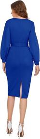 img 3 attached to Verdusa Womens Surplice Bishop Bodycon Women's Clothing : Suiting & Blazers