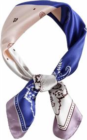img 4 attached to Sophisticated & Stylish: QBSM'S 23.6 Inch Satin Silk Scarf For Women - Perfect For Formal Events, Hair Wraps & Kerchiefs
