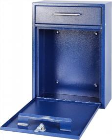 img 1 attached to KYODOLED Steel Key Lock Mail Boxes Outdoor,Locking Wall Mount Mailbox,Security Key Drop Box,Collection Boxes,16.2Hx 11.22Lx 4.72W Inches,Blue X Large
