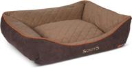 x-large brown self-heating thermal box bed for pets by scruffs logo