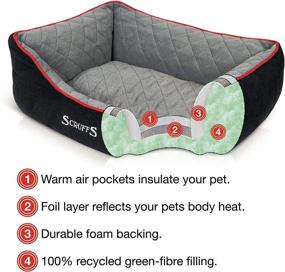 img 1 attached to X-Large Brown Self-Heating Thermal Box Bed for Pets by Scruffs