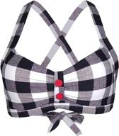 balasami gingham ajustable swimsuit us10 us12 women's clothing : swimsuits & cover ups logo