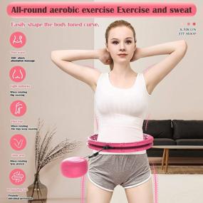 img 1 attached to Transform Your Fitness Routine With KABCON Infinity Weighted Hula Hoop - Perfect For Weight Loss And Fitness Aid For Women And Men