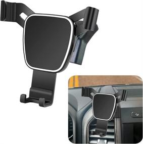 img 4 attached to 🚗 LUNQIN Car Phone Holder: Perfect Cell Phone Mount for 2018-2021 Ford F-150 Auto Accessories!