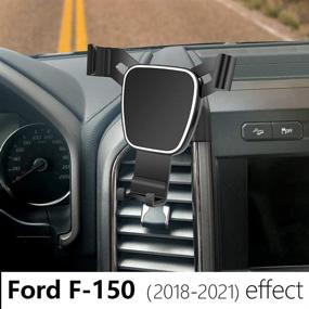 img 3 attached to 🚗 LUNQIN Car Phone Holder: Perfect Cell Phone Mount for 2018-2021 Ford F-150 Auto Accessories!