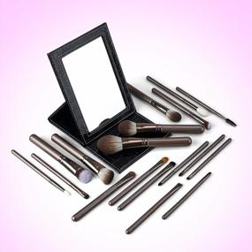 img 4 attached to Get Flawless Makeup Looks With EIGSHOW'S 18Pcs Professional Makeup Brushes And Portable Folding Mirror Combo