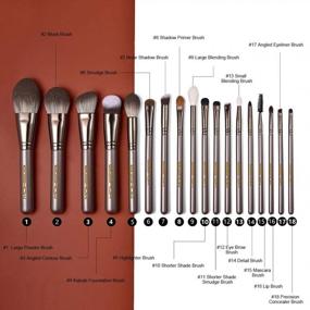 img 2 attached to Get Flawless Makeup Looks With EIGSHOW'S 18Pcs Professional Makeup Brushes And Portable Folding Mirror Combo