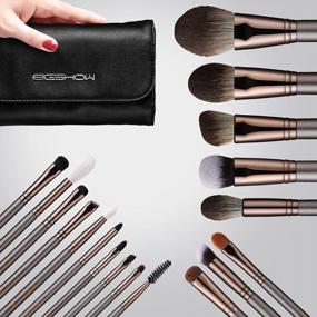 img 3 attached to Get Flawless Makeup Looks With EIGSHOW'S 18Pcs Professional Makeup Brushes And Portable Folding Mirror Combo