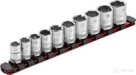 organize and simplify your toolbox with ares 60101-3/8-inch drive red 9.84-inch socket rail with locking end caps логотип