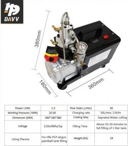 img 3 attached to 4500Psi 1.5KW 110V/60Hz Portable Air Compressor Paintball Scuba Tank Filling Pump With Manual Stop.