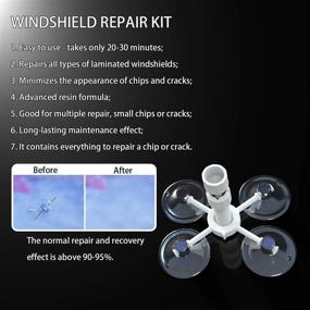 img 1 attached to 🚗 AODA Windshield Crack Repair Kit: Fixing Chips, Cracks & Star-Shaped Cracks with Automotive Glass Repair Fluid Tool & Repair Bracket