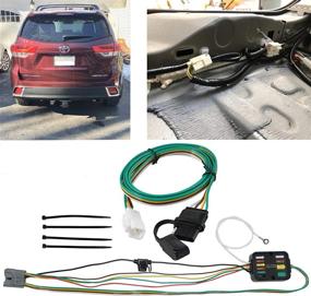 img 3 attached to 🔌 RED WOLF 4-Pin Trailer Wiring Harness for Toyota Highlander: Brake/Signal Light Add-On with 4-Way Flat Connector Adapter (2011-2019)