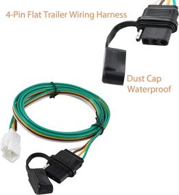 img 1 attached to 🔌 RED WOLF 4-Pin Trailer Wiring Harness for Toyota Highlander: Brake/Signal Light Add-On with 4-Way Flat Connector Adapter (2011-2019)