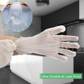 img 1 attached to 100% Certified Compostable Disposable Food Prep Gloves Biodegradable - Restaurant Grade, Safe for Food Handling & Serving