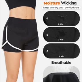 img 2 attached to Get Fit In Style With ZEALOTPOWER Women'S High-Waist Athletic Shorts – Perfect For Running, Gym, Jogging, And Tennis!