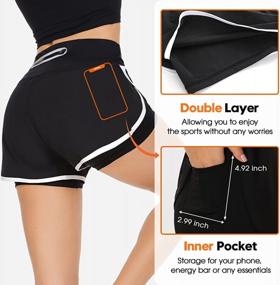 img 3 attached to Get Fit In Style With ZEALOTPOWER Women'S High-Waist Athletic Shorts – Perfect For Running, Gym, Jogging, And Tennis!