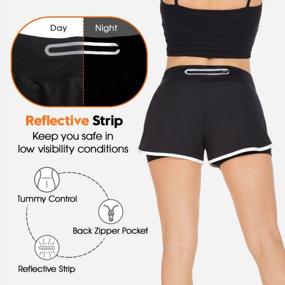 img 1 attached to Get Fit In Style With ZEALOTPOWER Women'S High-Waist Athletic Shorts – Perfect For Running, Gym, Jogging, And Tennis!