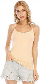 img 3 attached to Lightweight And Stretchy Women'S Cami Tank Tops - 4-Pack, Adjustable Straps - Orrpally Basic Collection