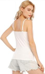 img 1 attached to Lightweight And Stretchy Women'S Cami Tank Tops - 4-Pack, Adjustable Straps - Orrpally Basic Collection